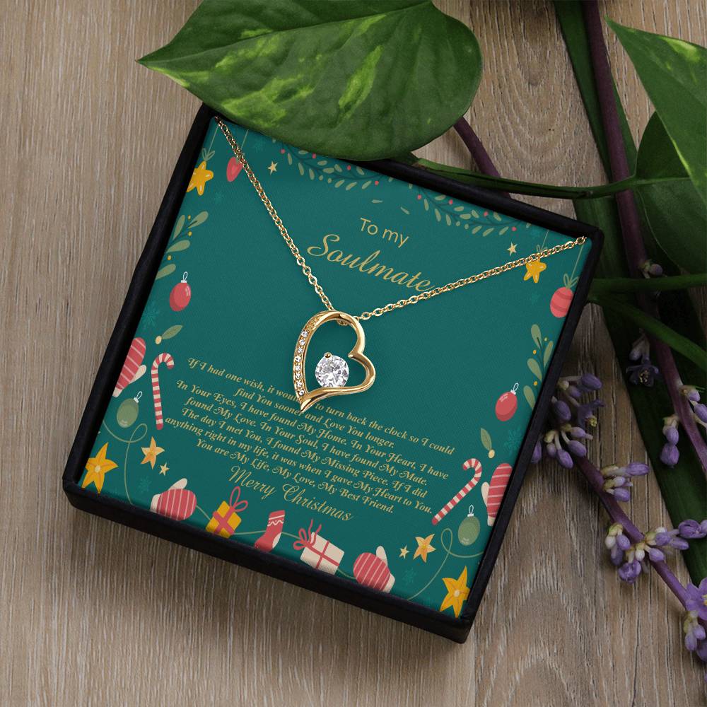 94098a Forever Love Necklace, Gift to My Soulmate with Beautiful Message Card