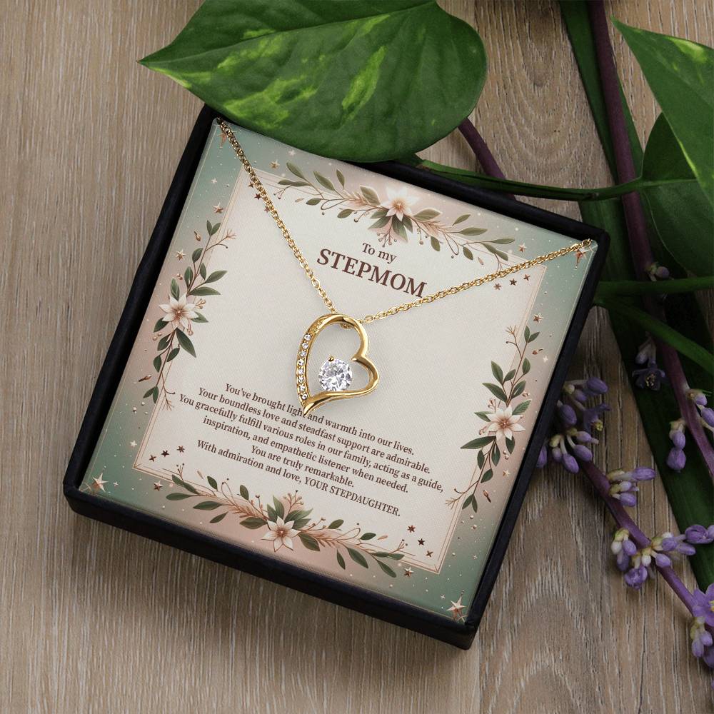 4049c Forever Love Necklace, Gift to my Stepmom with Beautiful Message Card