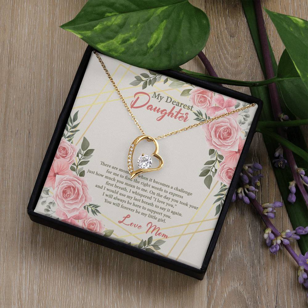 4021b Forever Love Necklace, Gift to my Daughter with Beautiful Message Card