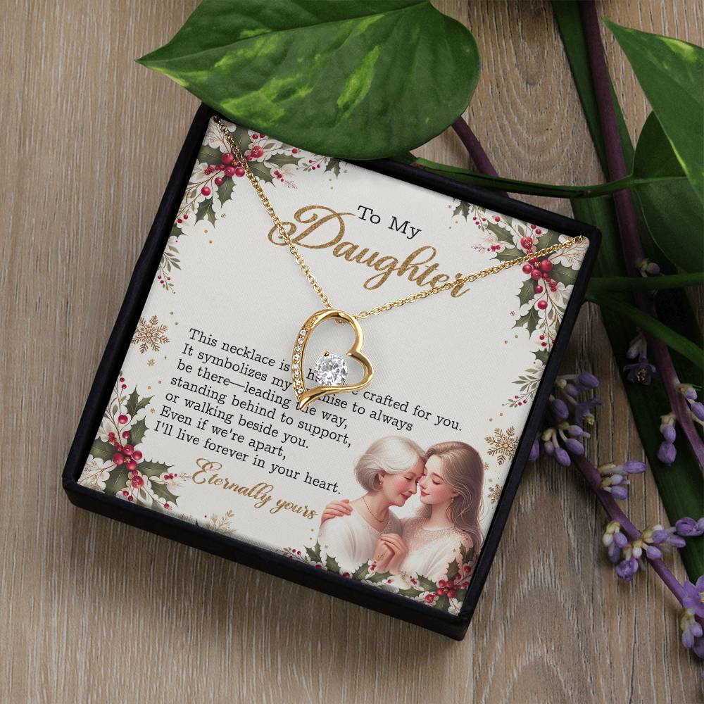 95147b Forever Love Necklace, Gift to my Daughter with Beautiful Message Card