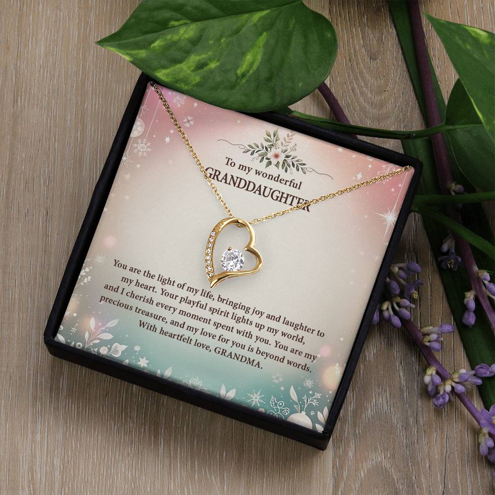 4057a Forever Love Necklace, Gift to my Granddaughter with Beautiful Message Card