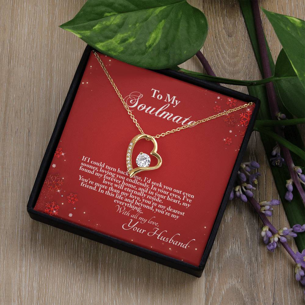 4005a Forever Love Necklace, Gift to My Soulmate with Beautiful Message Card