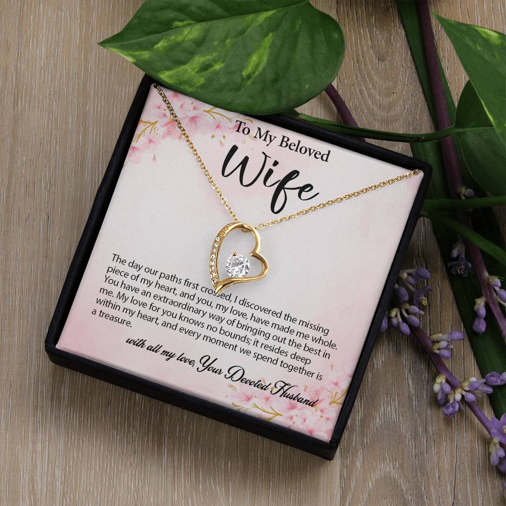 4029a Forever Love Necklace, Gift to my Wife with beautiful Message Card