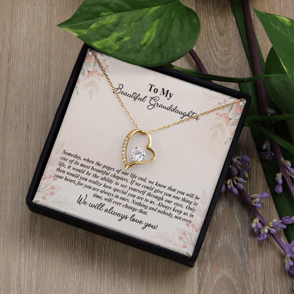 4025d Forever Love Necklace, Gift to my Granddaughter with Beautiful Message Card