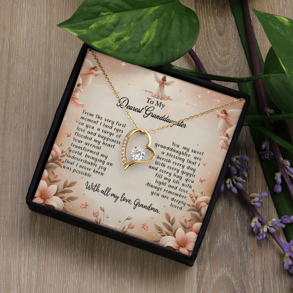 4052a Forever Love Necklace, Gift to my Granddaughter with Beautiful Message Card