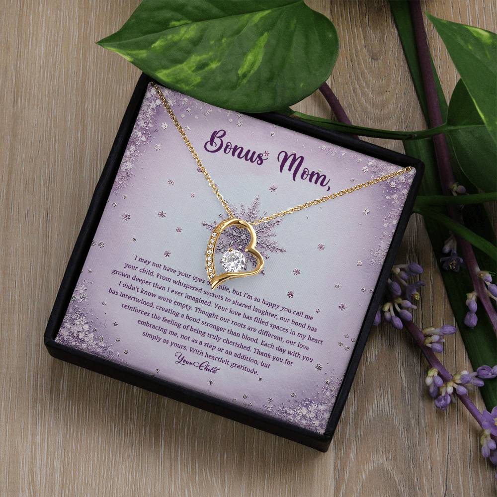 95314 a Forever Love Necklace, Gift to my Stepmom with Beautiful Message Card