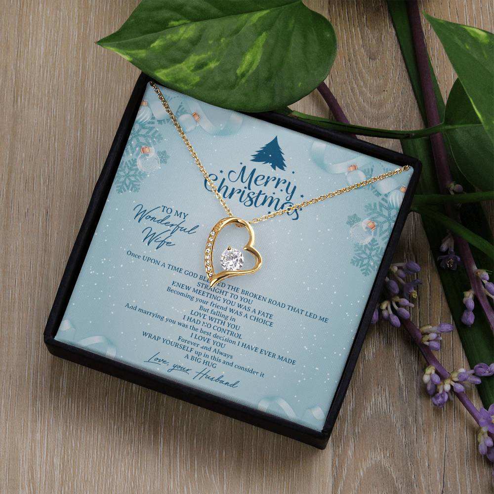 94351b Forever Love Necklace, Gift to my Wife with beautiful Message Card