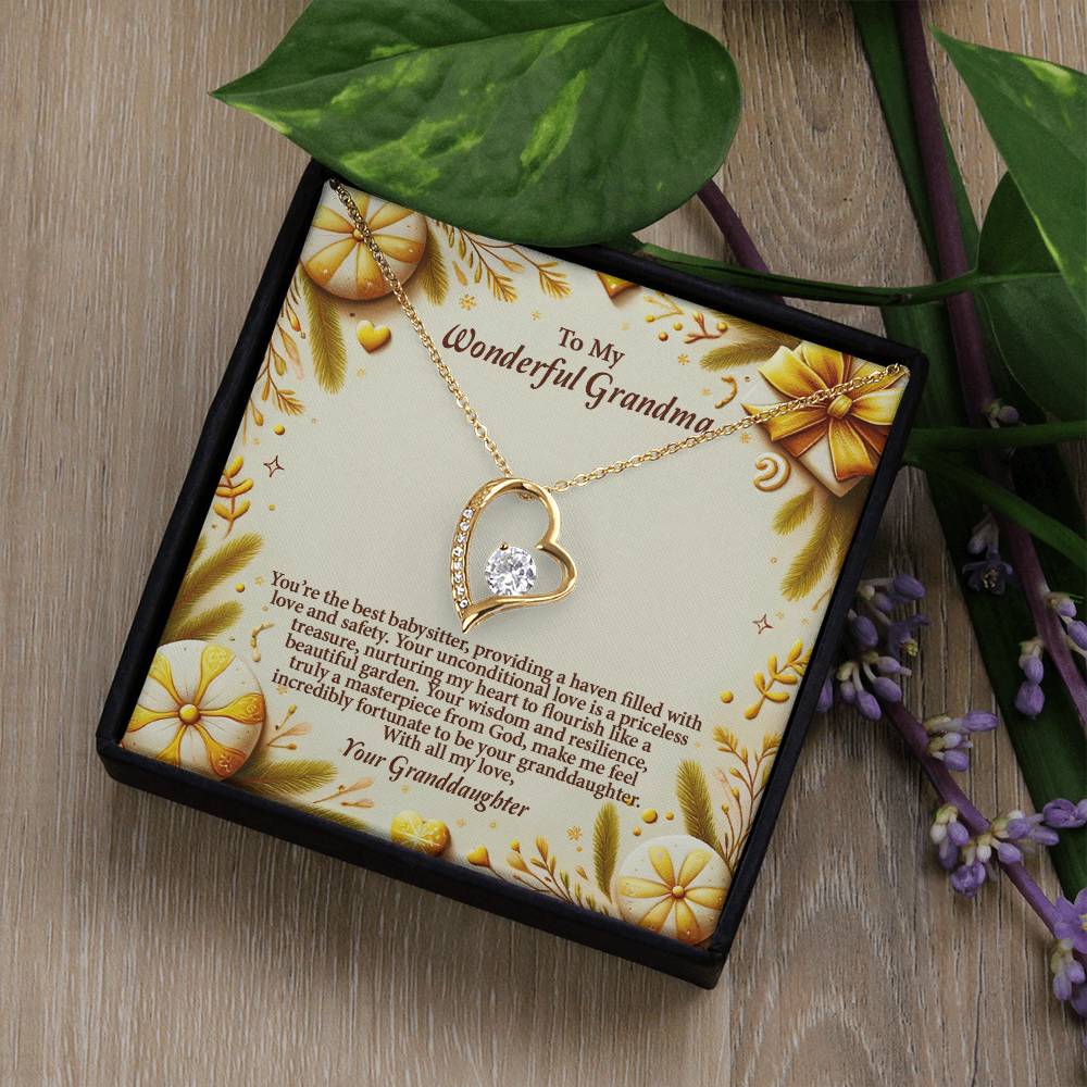 4056a Forever Love Necklace, Gift to my Grandma with Beautiful Message Card