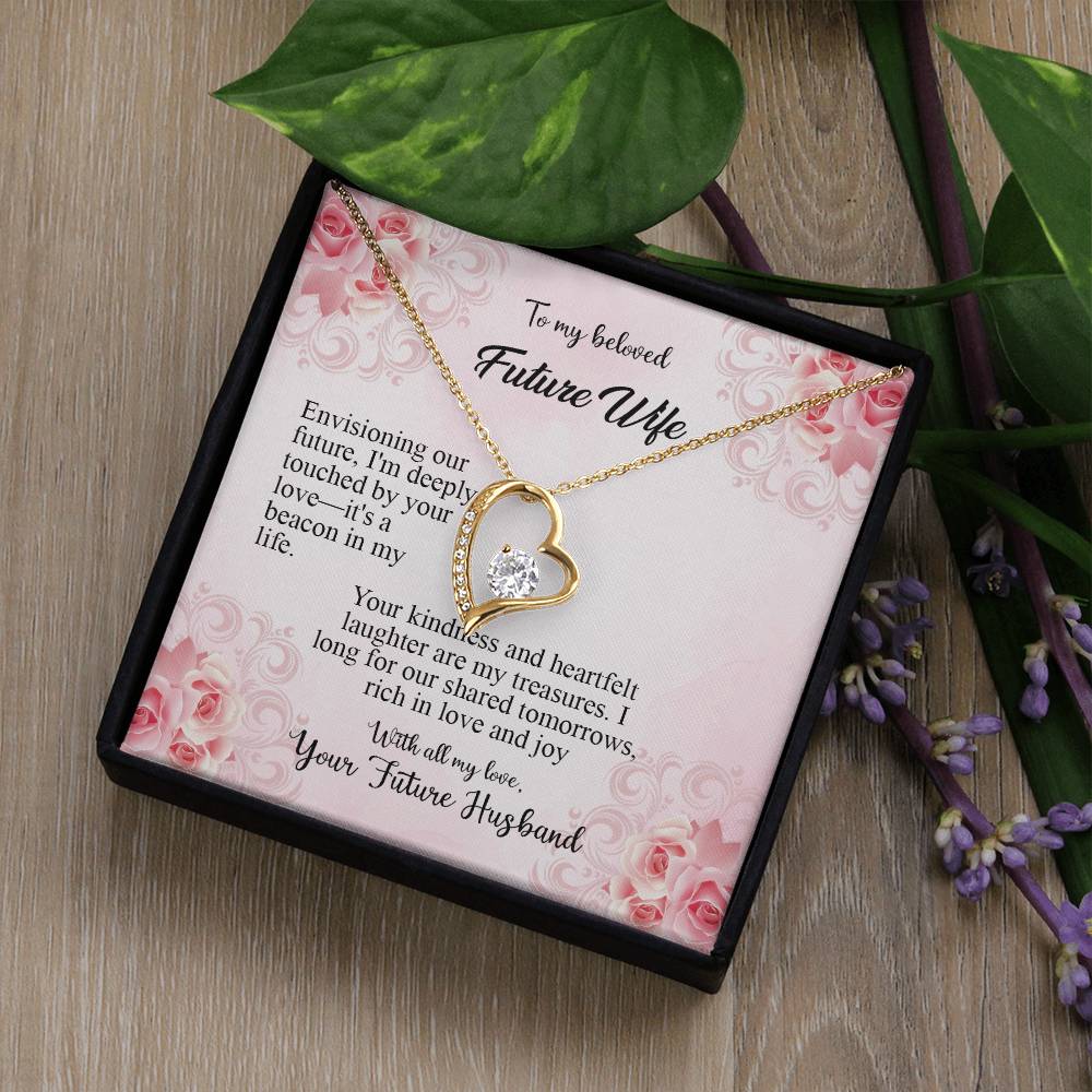 4036b Forever Love Necklace, Gift to my Future Wife with Beautiful Message Card