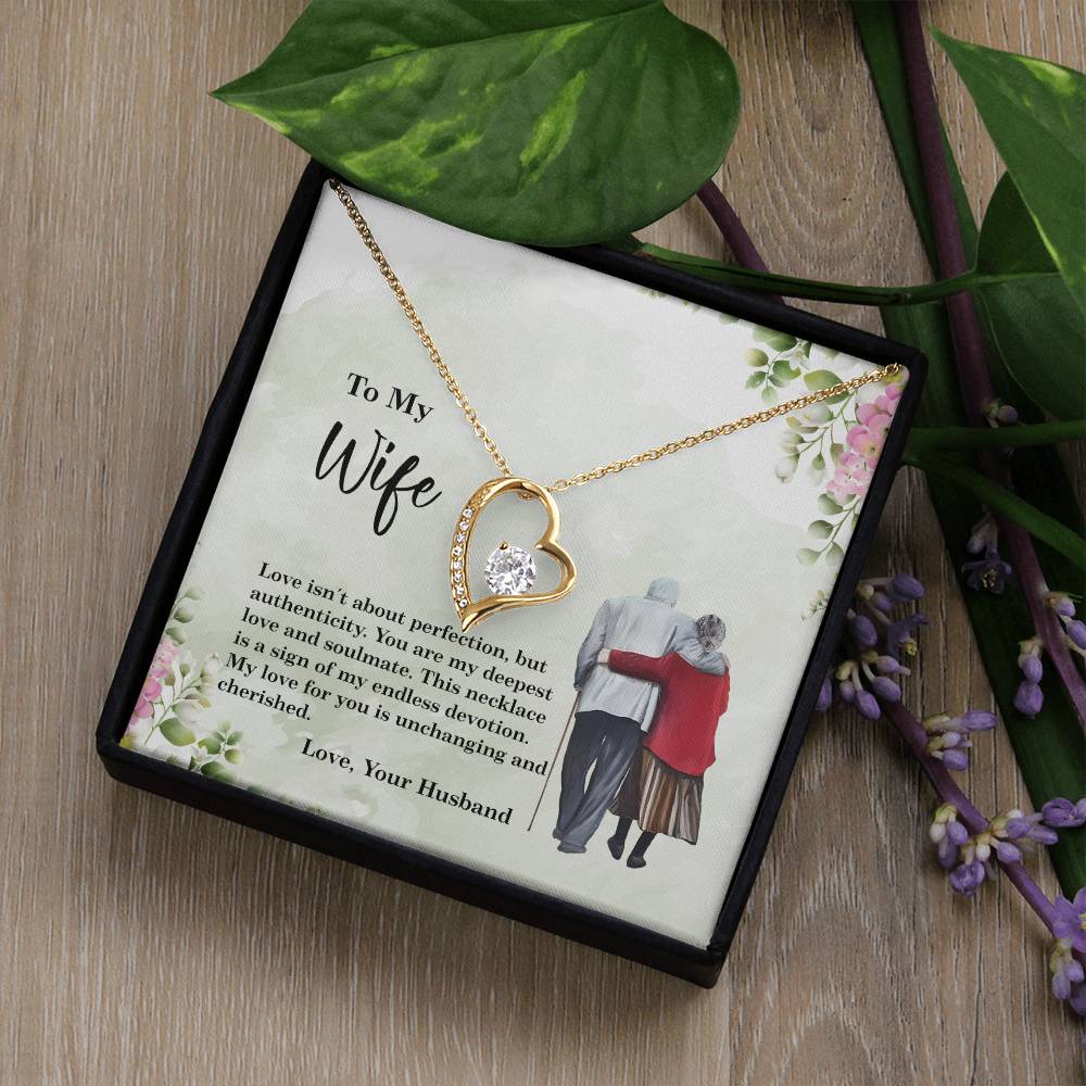 4028b Forever Love Necklace, Gift to my Wife with beautiful Message Card