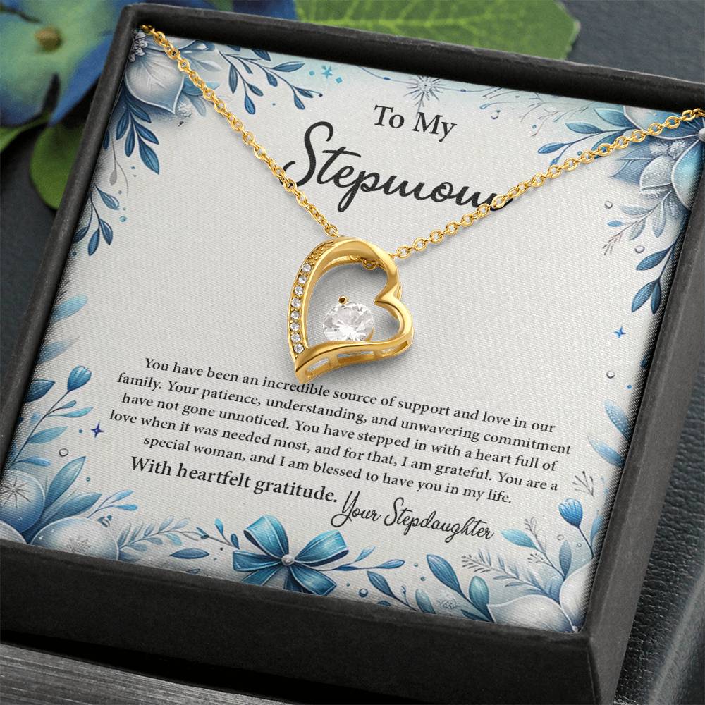 4050b Forever Love Necklace, Gift to my Stepmom with Beautiful Message Card