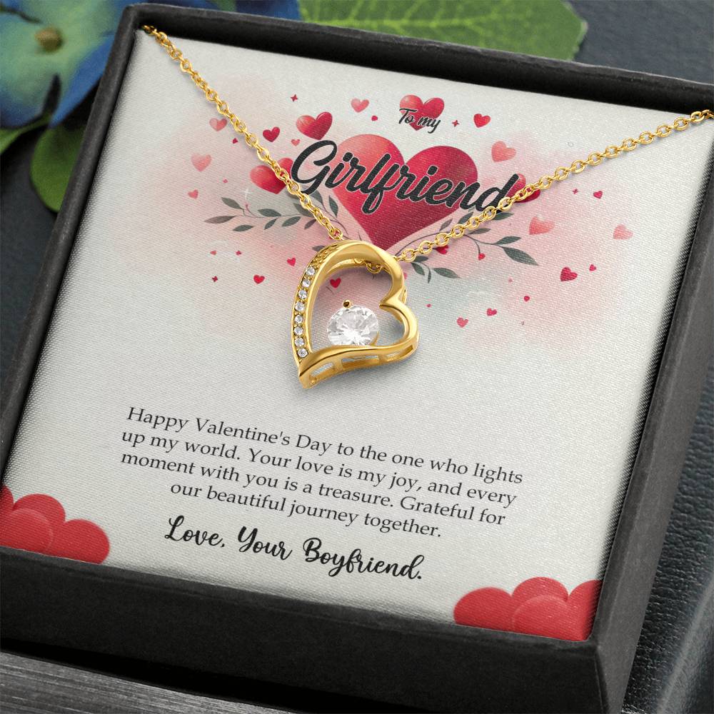 Valentine-st11c Forever Love Necklace, Gift to my Girlfriend with Beautiful Message Card