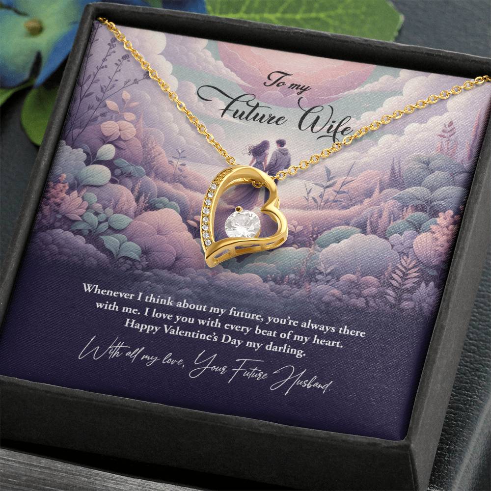 Valentine-st23d Forever Love Necklace, Gift to my Future Wife with Beautiful Message Card