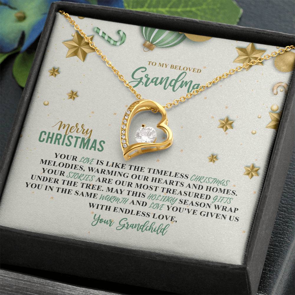 94387c Forever Love Necklace, Gift to my Grandma with Beautiful Message Card