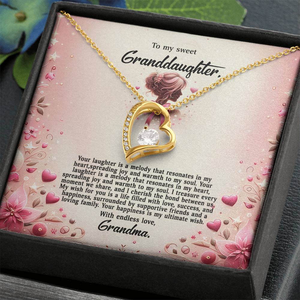 4058(b) Forever Love Necklace, Gift to my Granddaughter with Beautiful Message Card