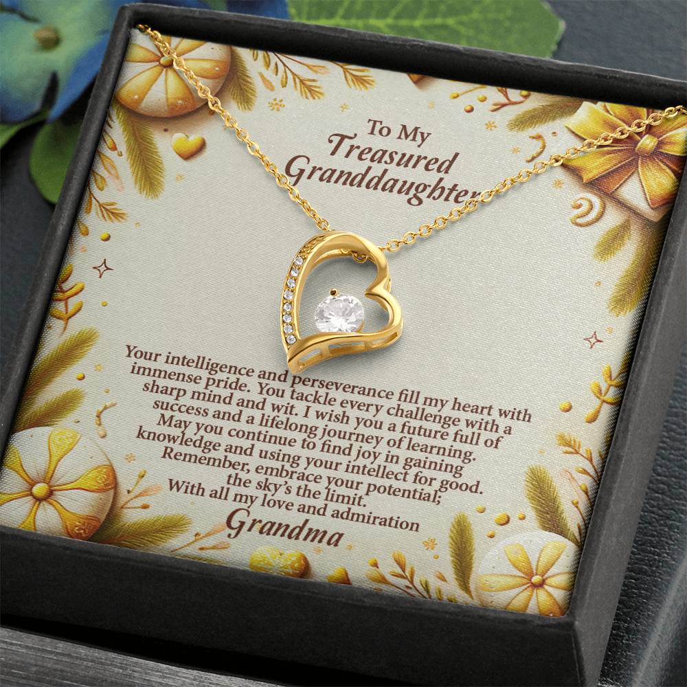 4056b Forever Love Necklace, Gift to my Granddaughter with Beautiful Message Card