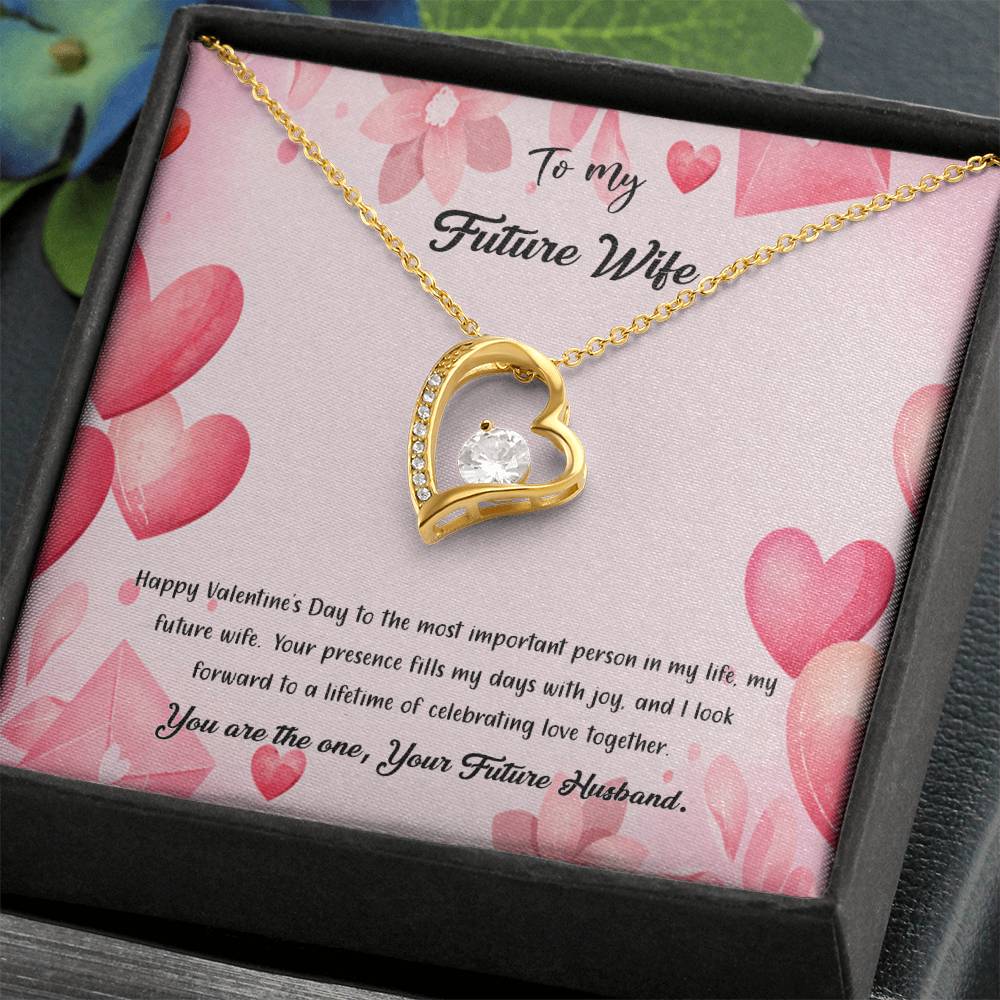 valentine-37d Forever Love Necklace, Gift to my Future Wife with Beautiful Message Card