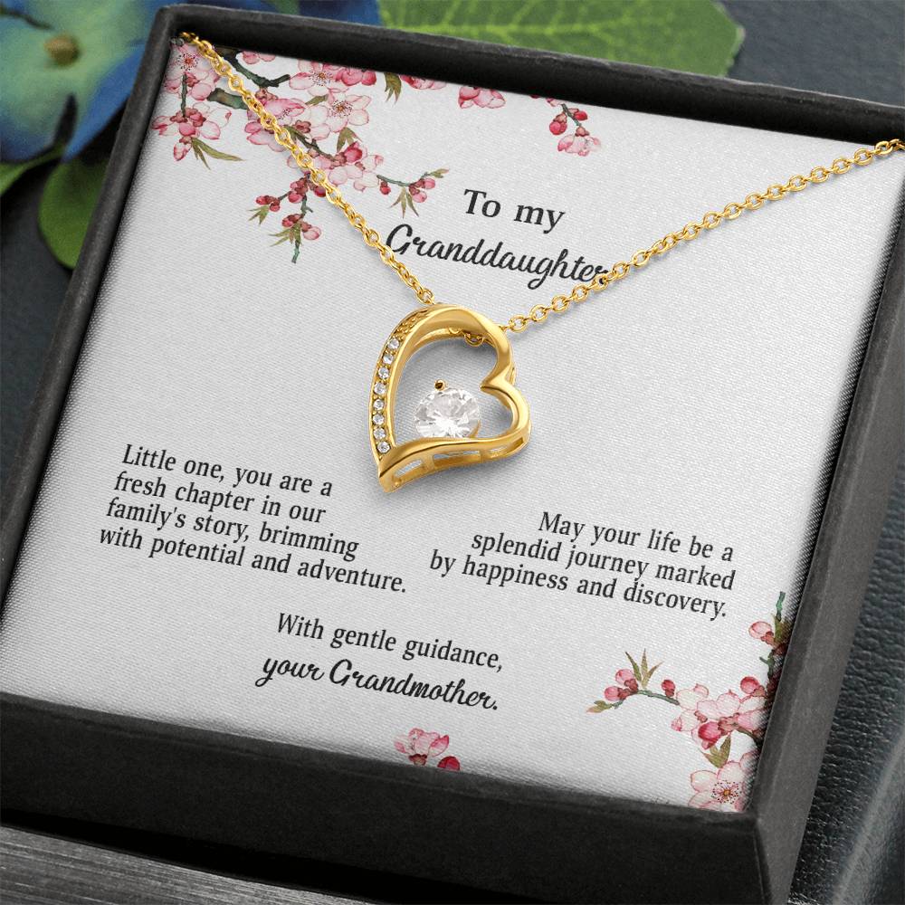 4039d Forever Love Necklace, Gift to my Granddaughter with Beautiful Message Card