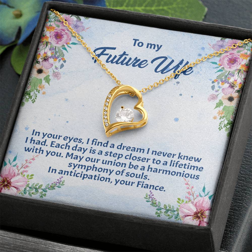 4038c Forever Love Necklace, Gift to my Future Wife with Beautiful Message Card