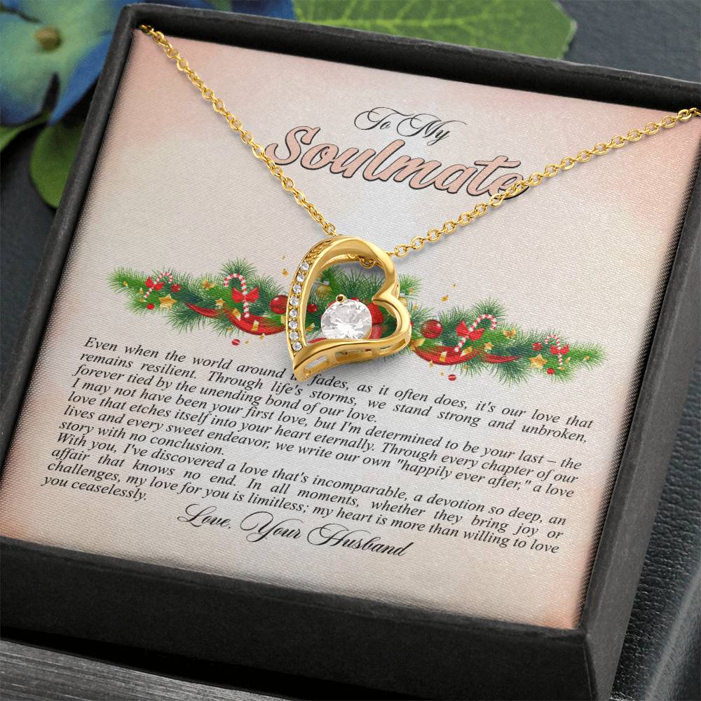 4009a Forever Love Necklace, Gift to My Soulmate with Beautiful Message Card