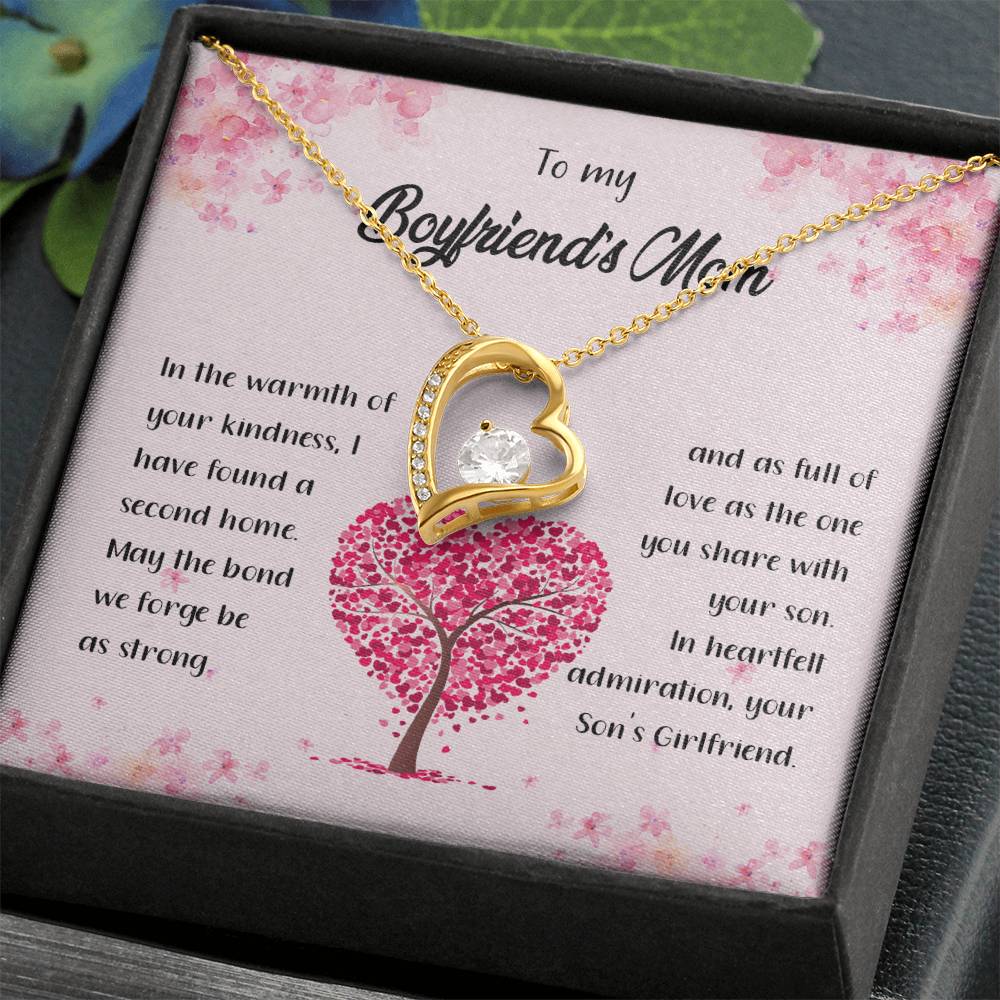 4042c Forever Love Necklace, Gift to my Boyfriend's Mom with Beautiful Message Card