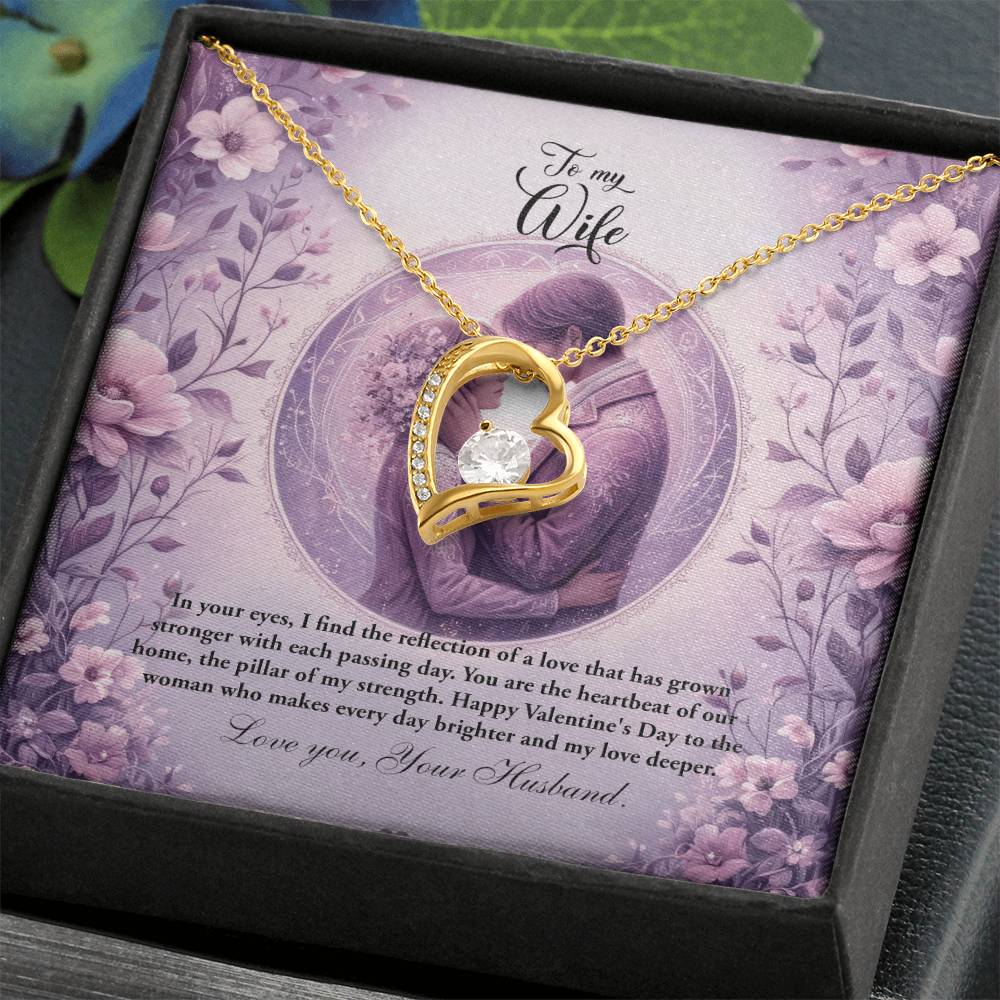 Valentine-st26a Forever Love Necklace, Gift to my Wife with Beautiful Message Card