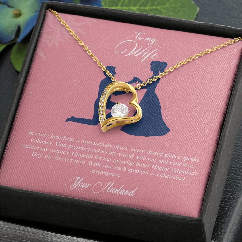 valentine-2a Forever Love Necklace, Gift to my Wife with Beautiful Message Card