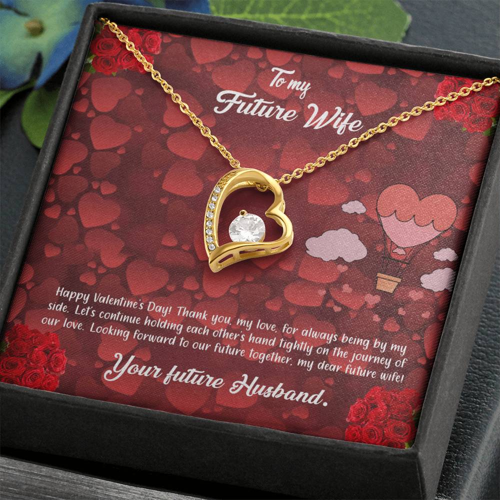 valentine-27d Forever Love Necklace, Gift to my Future Wife with Beautiful Message Card