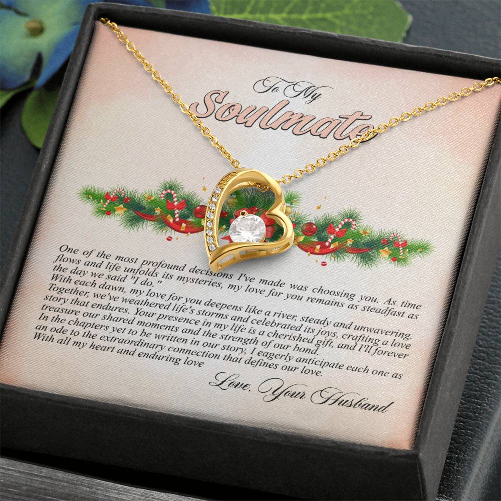 4009c Forever Love Necklace, Gift to My Soulmate with Beautiful Message Card