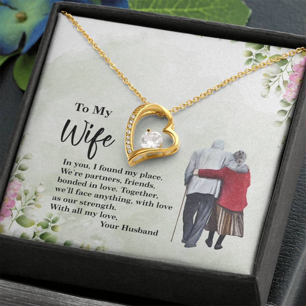 4028a Forever Love Necklace, Gift to my Wife with beautiful Message Card