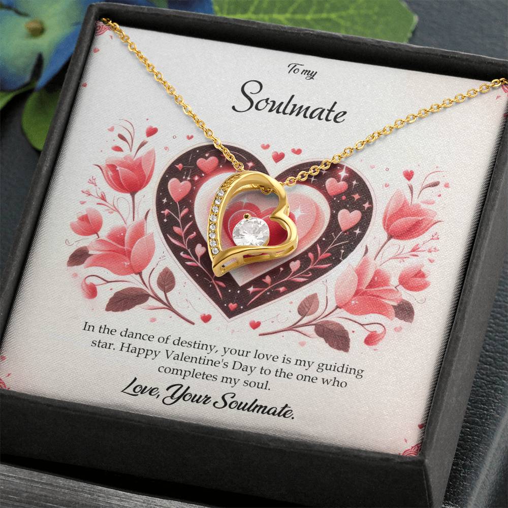 Valentine-st5b Forever Love Necklace, Gift to My Soulmate with Beautiful Message Card