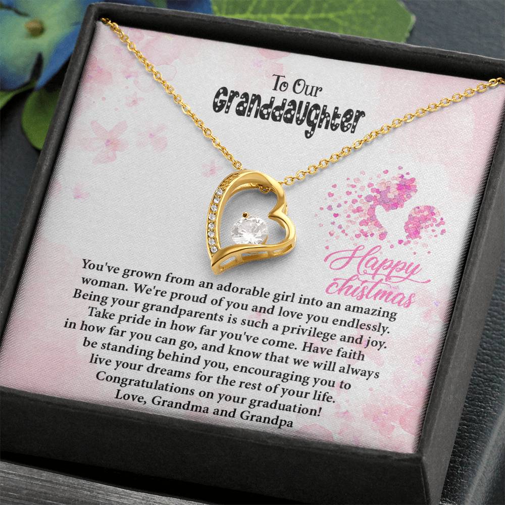 4020 d Forever Love Necklace, Gift to my Granddaughter with Beautiful Message Card