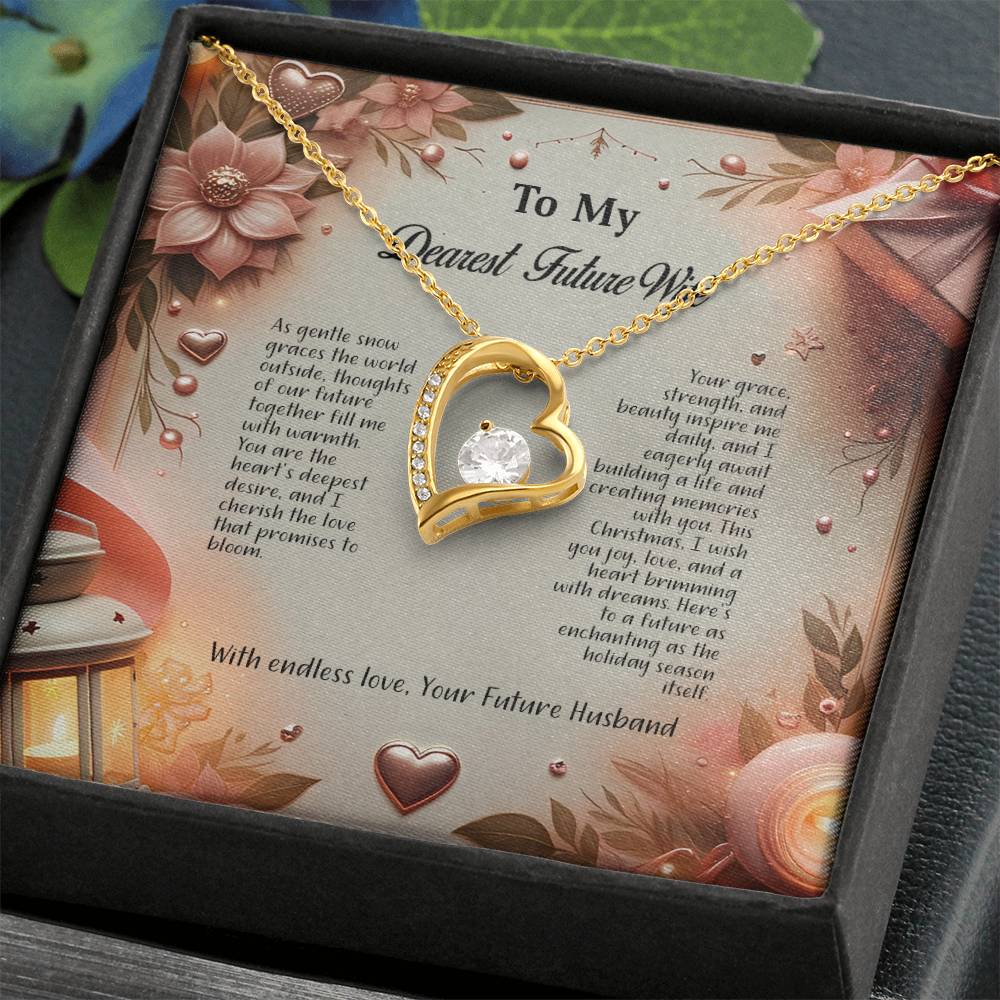 4044b Forever Love Necklace, Gift to my Future Wife with Beautiful Message Card