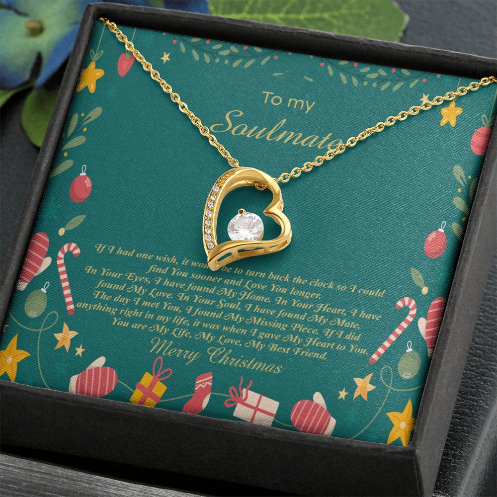 94098a Forever Love Necklace, Gift to My Soulmate with Beautiful Message Card