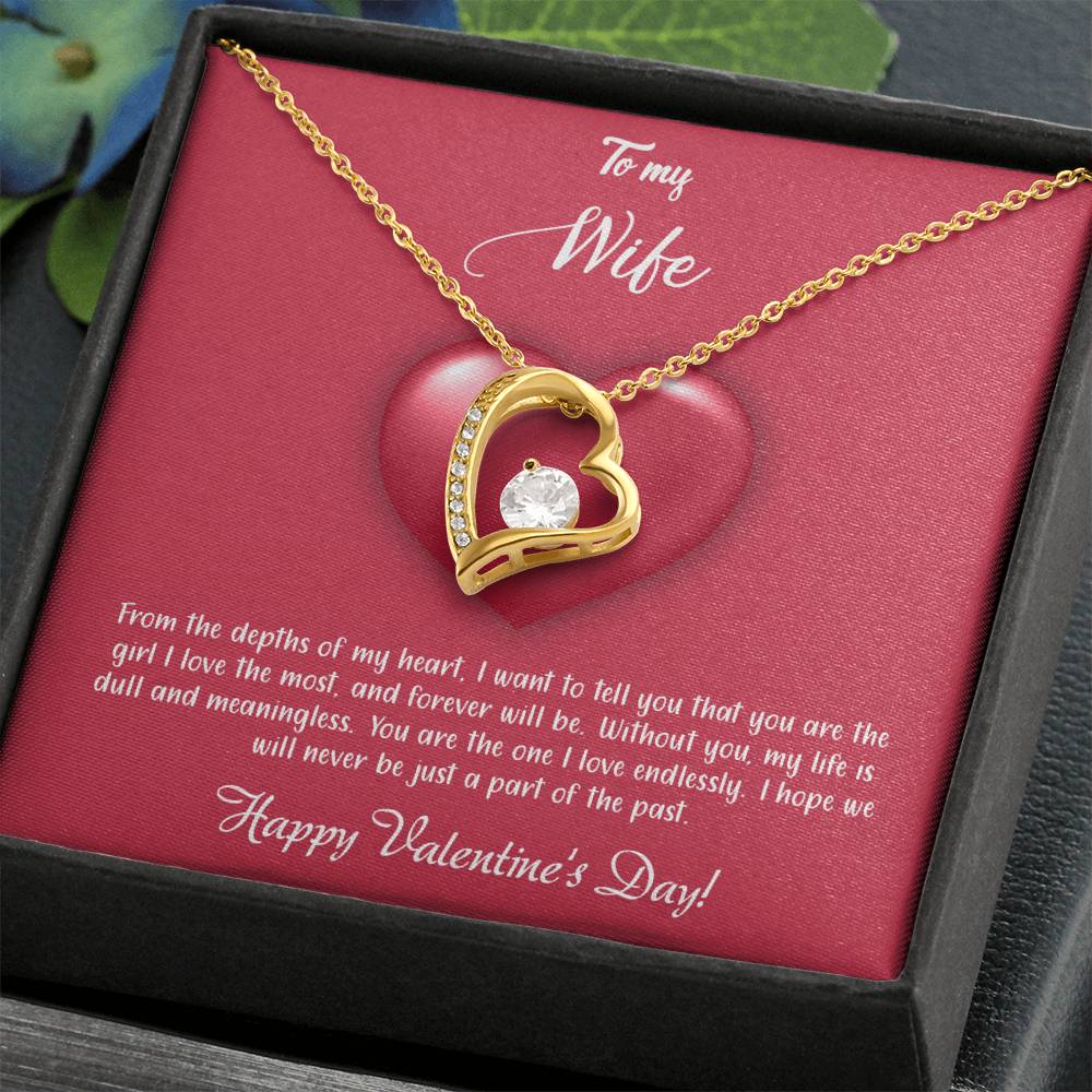 valentine-35a Forever Love Necklace, Gift to my Wife with Beautiful Message Card