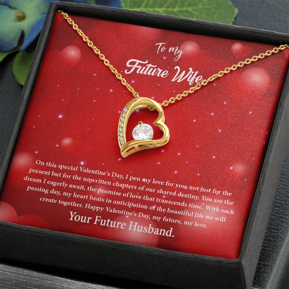 valentine-34d Forever Love Necklace, Gift to my Future Wife with Beautiful Message Card