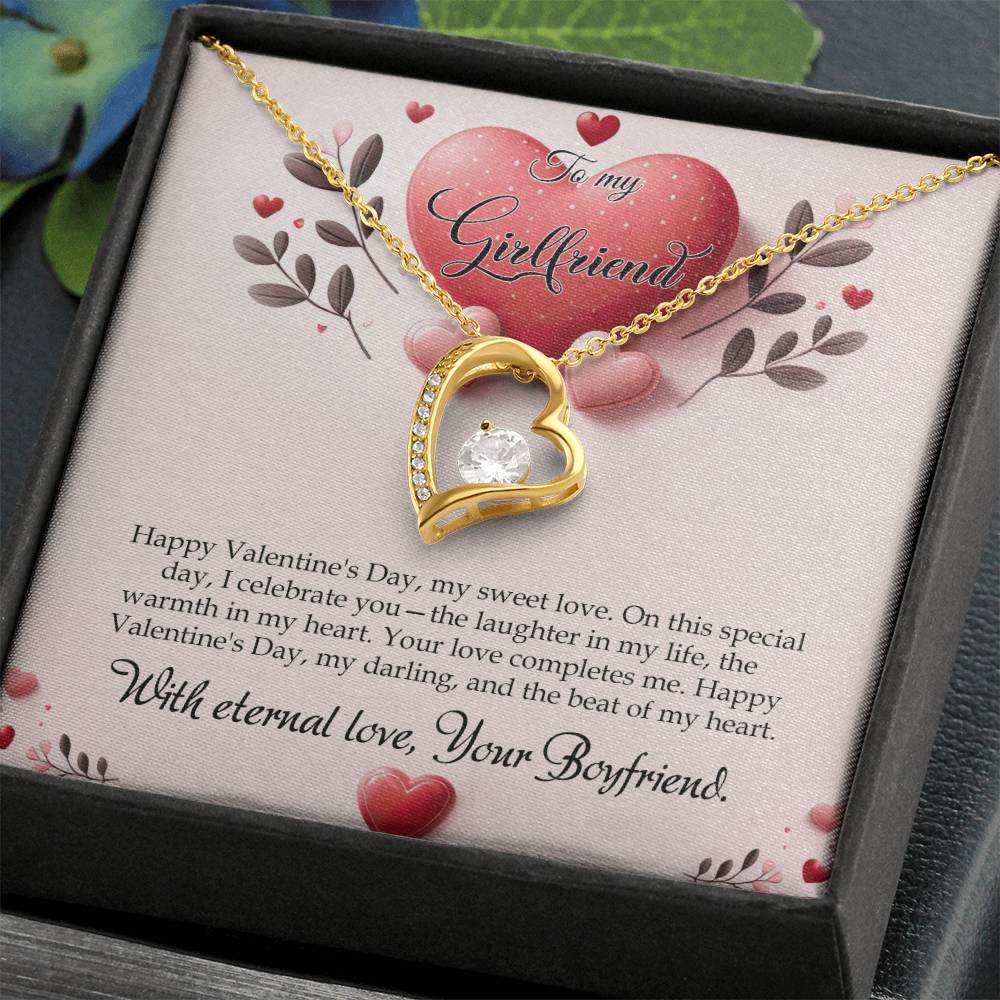 Valentine-st13c Forever Love Necklace, Gift to my Girlfriend with Beautiful Message Card