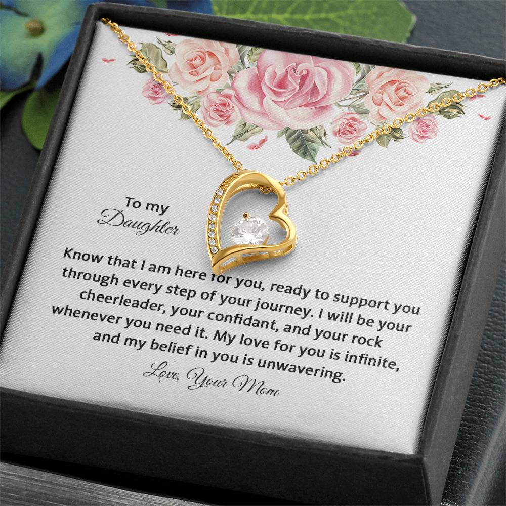 4031e Forever Love Necklace, Gift to my Daughter with Beautiful Message Card