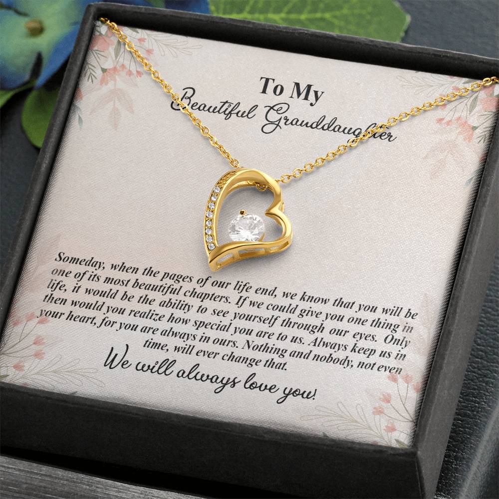 4025d Forever Love Necklace, Gift to my Granddaughter with Beautiful Message Card