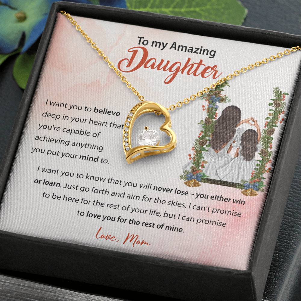 94683c Forever Love Necklace, Gift to my Daughter with Beautiful Message Card