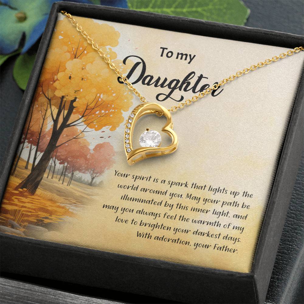 4041a Forever Love Necklace, Gift to my Daughter with Beautiful Message Card