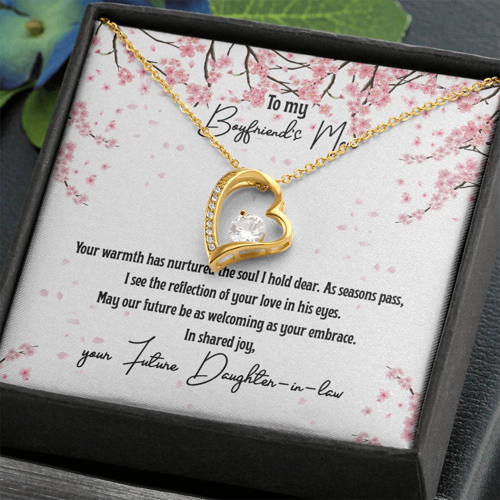 4040 c Forever Love Necklace, Gift to my Boyfriend's Mom with Beautiful Message Card