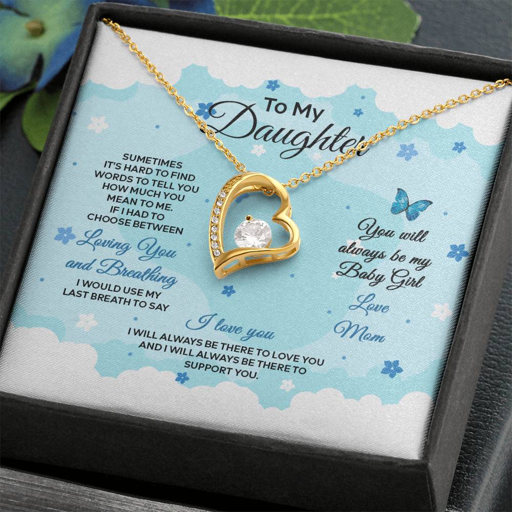 4019a Forever Love Necklace, Gift to my Daughter with Beautiful Message Card