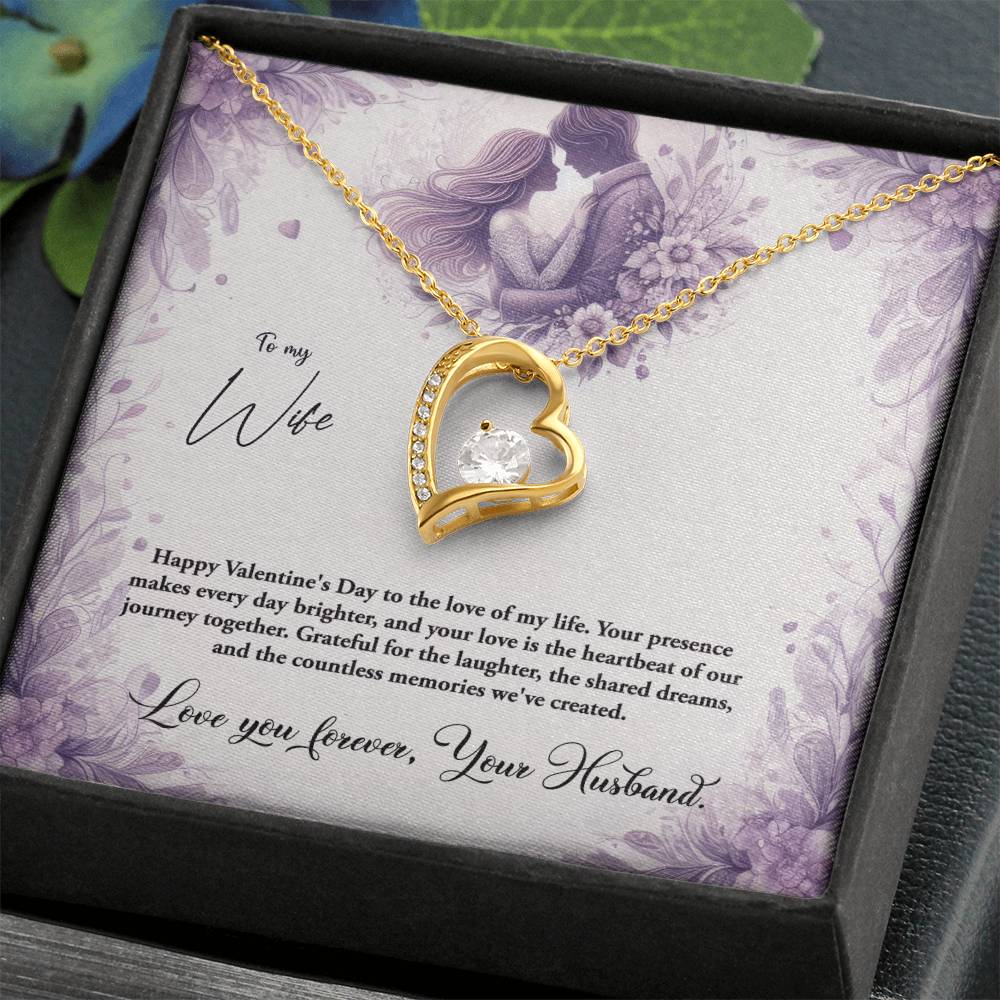 Valentine-st10a Forever Love Necklace, Gift to my Wife with Beautiful Message Card