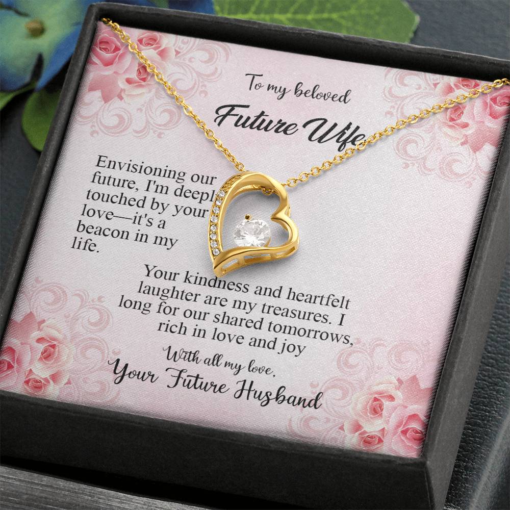 4036b Forever Love Necklace, Gift to my Future Wife with Beautiful Message Card