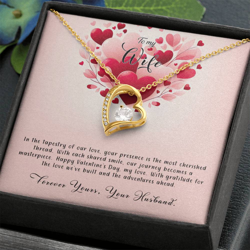 Valentine-st8a Forever Love Necklace, Gift to my Wife with Beautiful Message Card