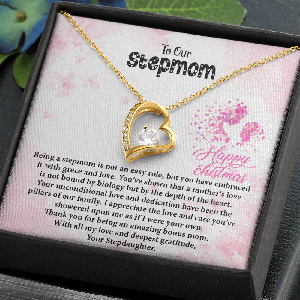 4020 a Forever Love Necklace, Gift to my Stepmom with Beautiful Message Card