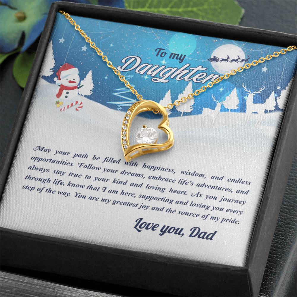 4008a Forever Love Necklace, Gift to my Daughter with Beautiful Message Card