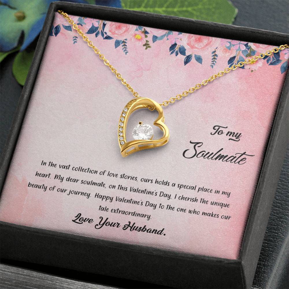 valentine-38b Forever Love Necklace, Gift to My Soulmate with Beautiful Message Card