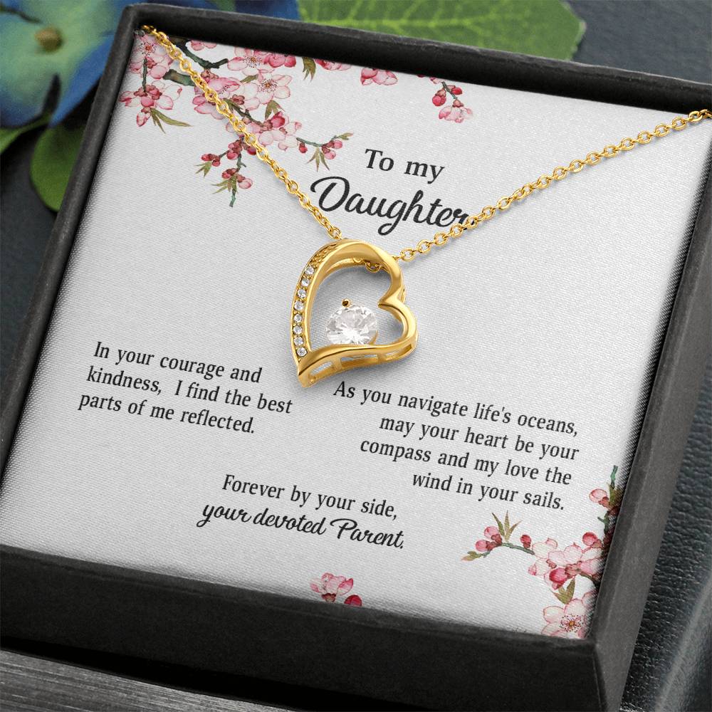 4039a Forever Love Necklace, Gift to my Daughter with Beautiful Message Card